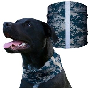 Blue Digital Dog Shield Bandana Scarf